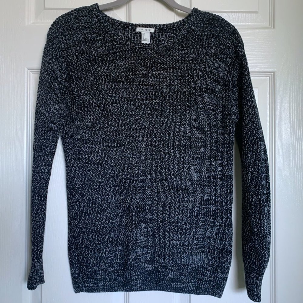Forever 21 Salt and Pepper Knit Sweater